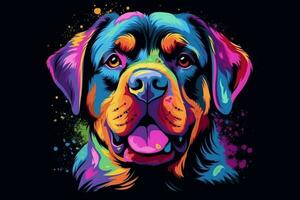 coloring dog head rottweiler photo