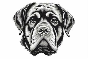 coloring dog head rottweiler photo