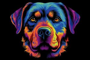 coloring dog head rottweiler photo