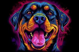 coloring dog head rottweiler photo