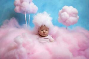 algodón caramelo bebé foto