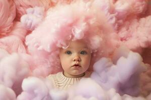 cotton candy baby photo