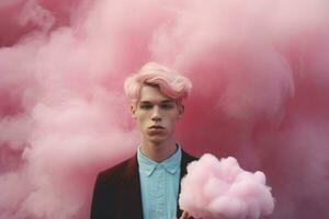 cotton candy boy photo