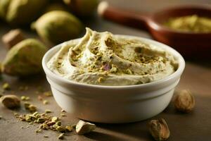 creamy pistachio butter food photo