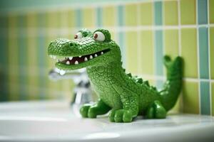 crocodile bathroom toy photo