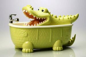 crocodile bathroom toy photo