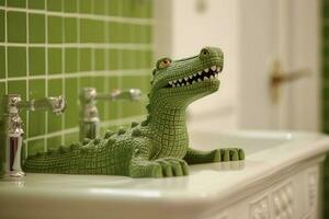 crocodile bathroom toy photo