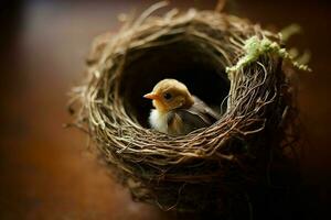 cute bird nest photo