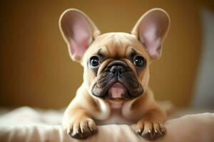 lindo bulldog francés foto
