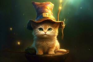 cute wizard cat photo