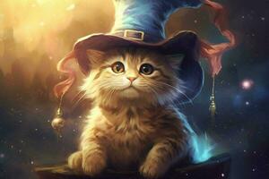 cute wizard cat photo