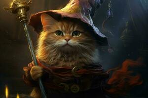 cute wizard cat photo