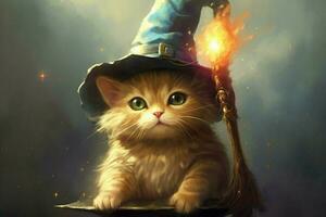 cute wizard cat photo