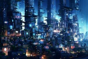 cyber city image hd photo