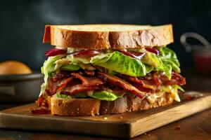 delicious vegan sandwich with a crunchy texture a photo