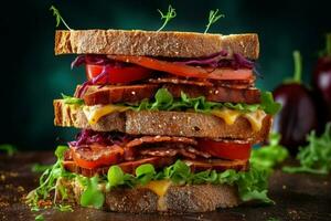 delicious vegan sandwich with a crunchy texture a photo