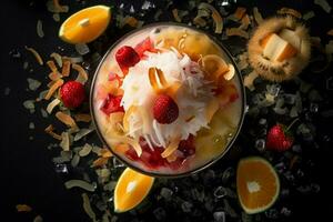 es campur Indonesian cold and sweet dessert concoct photo