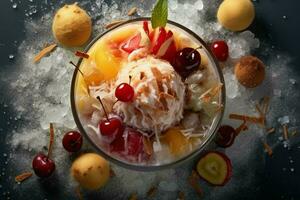 es campur Indonesian cold and sweet dessert concoct photo