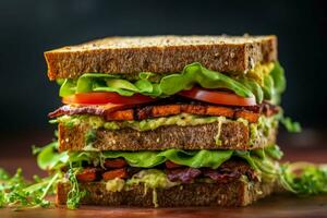 enjoy a fresh and tasty vegan sandwich made with photo