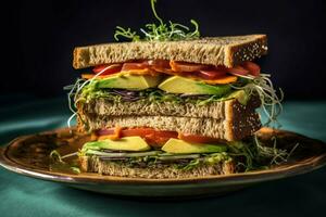 enjoy a fresh and tasty vegan sandwich made with photo