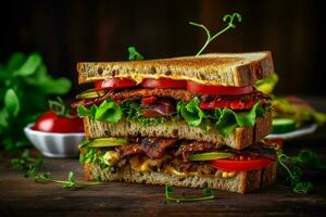 enjoy a fresh and tasty vegan sandwich made with photo