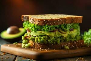 enjoy a fresh and tasty vegan sandwich made with photo