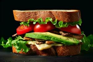 enjoy a fresh and tasty vegan sandwich made with photo