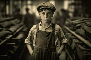 factory child worker vintage 1800 year photo