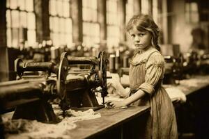 fábrica niño trabajador Clásico 1800 año foto