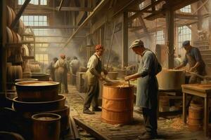 factory man worker vintage 1800 year photo
