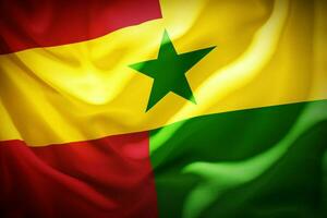 flag wallpaper of Guinea-Bissau photo