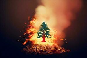 bandera fondo de pantalla de Líbano foto