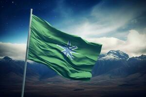 flag wallpaper of Lesotho photo