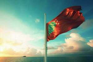 flag wallpaper of Maldives photo