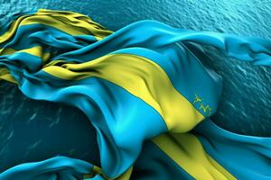 flag wallpaper of Rwanda photo