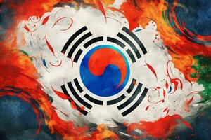 flag wallpaper of Republic of Korea South Korea photo