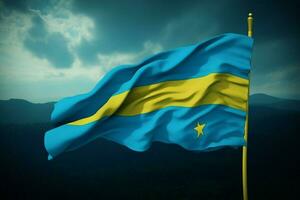 flag wallpaper of Rwanda photo