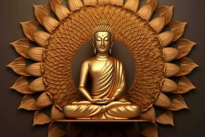 gautum buddha vesak purnima statue symbol of peac photo