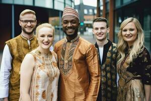 group of professionals in traditional clothing sm photo