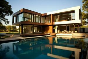 casa con nadando piscina hogar foto
