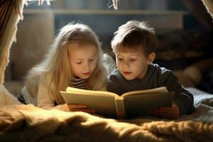 kids reading image hd photo