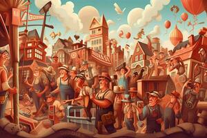 labour day illustration photo