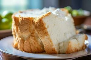 making Angel Food Cake with low sugar ingredients f photo