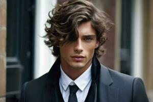 mens hairstyles for medium length hair photo