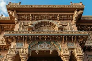 ornate decoration adorns ancient arabic style build photo