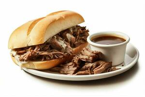 photo of French dip with no background