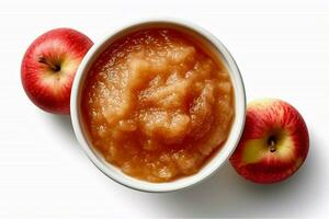 photo of applesauce with no background