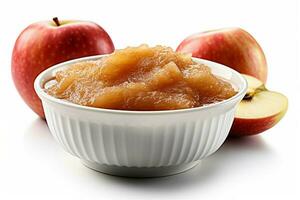 photo of applesauce with no background