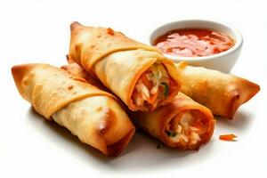 photo of eggrolls with no background