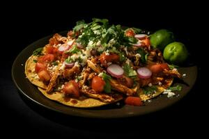 photo of huenos rancheros with no background